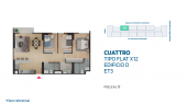Plano del modelo X12 del proyecto CUATTRO MAMBO ETAPA III en Comas