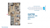 Plano del modelo X08 del proyecto CUATTRO MAMBO ETAPA III en Comas