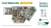 Plano del modelo TIPO J del proyecto Residencial Santa Susana en Cercado De Lima