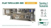 Plano del modelo TIPO A del proyecto Residencial Santa Susana en Cercado De Lima