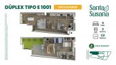 Plano del modelo TIPO E del proyecto Residencial Santa Susana en Cercado De Lima