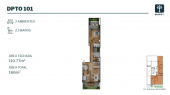 Plano del modelo 101 del proyecto ZAAVIO I en Miraflores