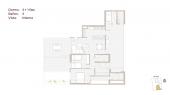 Plano del modelo 101 del proyecto Living Soho en Miraflores