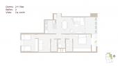 Plano del modelo T01-A del proyecto Living Soho en Miraflores