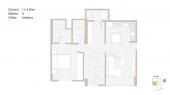 Plano del modelo T03 del proyecto Living Soho en Miraflores