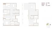Plano del modelo 1002 del proyecto Living Soho en Miraflores